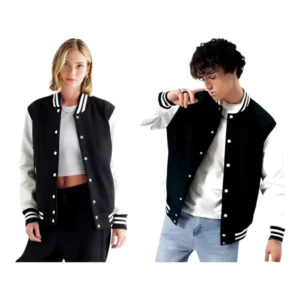Varsity Baseball Fleece Jackets For Men and Women Stylish High Quality Button Coat Style Bomber Jackets Fleece Hoodie